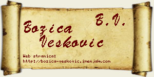 Božica Vesković vizit kartica